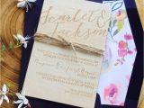 Kraft Paper Wedding Invitation Kit Pocket Style Sets Modern Calligraphy Rhpinterestcouk U