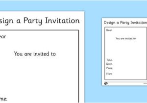 Ks1 Party Invitation Template Party Invitation Template Ks1