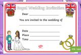 Ks1 Wedding Invitation Template Design A Royal Wedding Invitation Activity Harry and