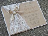 Lace and Pearls Bridal Shower Invitations Abigail Lace & Burlap Wedding Invitation Customizable