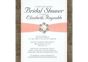 Lace and Pearls Bridal Shower Invitations Rustic Lace and Pearl Bridal Shower Invitations