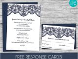 Lace Wedding Invitation Template Lace Wedding Invitation Template Free Response Card Template