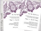 Lace Wedding Invitation Template Lace Wedding Invitation Template Plum Purple Antique