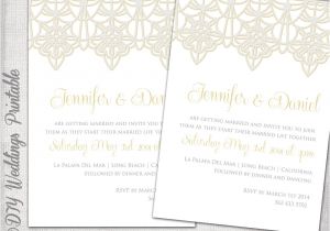 Lace Wedding Invitation Template Wedding Invitation Template Lace Trim Silver