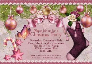 Ladies Christmas Party Invitations Christmas Party Invitation Victorian Christmas Card Ladies