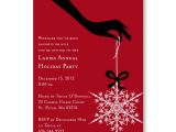 Ladies Christmas Party Invitations Ladies Holiday Cocktail Party Invitation Snowflake