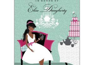 Ladies Tea Party Invitations Ladies Tea African American Bridal Shower Invitations