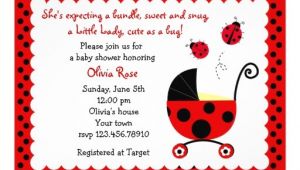 Lady Bug Baby Shower Invitations Ladybug Baby Shower Invitations 5" X 7" Invitation Card