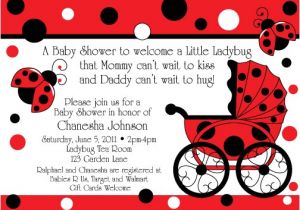 Ladybug Baby Shower Invites Ladybug Buggy Baby Shower Invitations