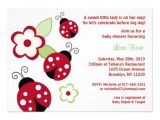 Ladybug Baby Shower Invites Red Ladybug Flower Custom Baby Shower Invitations