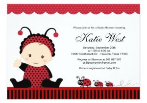 Ladybug Invitations for Baby Shower Lady Bug Baby Shower Invitation