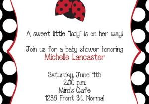 Ladybug Invitations for Baby Shower Ladybug Baby Shower Invitations
