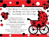 Ladybug Invitations for Baby Shower Ladybug Buggy Baby Shower Invitations