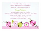 Ladybug Invitations for Baby Shower Pink Green Ladybug Flower Baby Shower Invitations