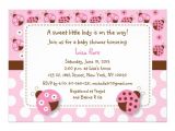 Ladybug Invitations for Baby Shower Pink Ladybug Baby Shower Invitations