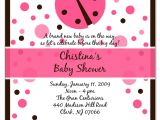 Ladybug Invitations for Baby Shower Pink Ladybug Baby Shower Invitations Party Xyz