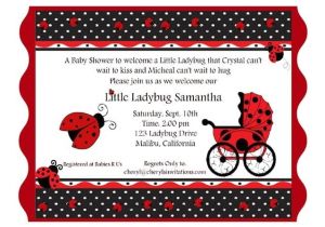 Ladybug themed Baby Shower Invitations Free Printable Ladybug Baby Shower Invitation