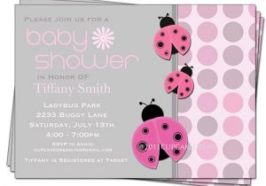 Ladybug themed Baby Shower Invitations Ladybug Baby Shower Invitation Girl Baby Shower