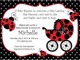 Ladybug themed Baby Shower Invitations Ladybug Baby Shower Invitations