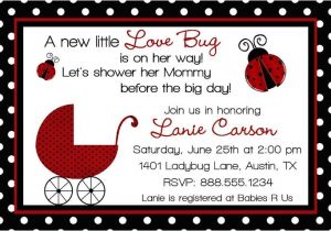 Ladybug themed Baby Shower Invitations Special Ladybug Baby Shower Design Ideas