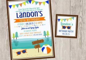 Lake Party Invitation Templates Free Lake Birthday Party Invitations Summer Party Printable