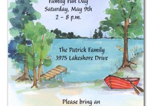 Lake Party Invitations Picnic by the Lake Party Invitations by Invitation