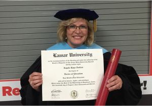 Lamar University Graduation Invitations Angela Trahan 92 Earns Doctorate From Lamar University