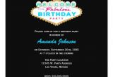 Las Vegas Birthday Party Invitations Las Vegas Sign Birthday Party Invitation Zazzle