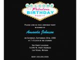 Las Vegas Birthday Party Invitations Las Vegas Sign Birthday Party Invitation Zazzle