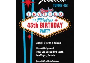 Las Vegas Birthday Party Invitations Personalized Las Vegas Party Invitations