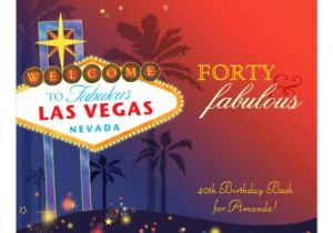 Las Vegas Birthday Party Invitations Unique 40th Las Vegas Birthday Party Invitations Zazzle