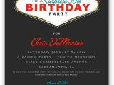 Las Vegas themed Birthday Party Invitations 17 Best Ideas About Las Vegas Party On Pinterest