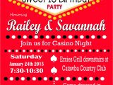 Las Vegas themed Birthday Party Invitations Casino theme Party Las Vegas Sweet 16 Party Invitation Retro