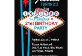 Las Vegas themed Birthday Party Invitations Las Vegas 21st Birthday Party Invitation 5" X 7
