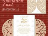 Laser Cut Wedding Invitation Card Template Vector Die Laser Cut Wedding Card Template Wedding Invitation