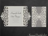 Laser Cut Wedding Invitation Card Template Vector Free Svg Gate Fold Wedding Invitation Card Template 5×7 Etsy