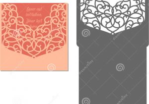 Laser Cut Wedding Invitation Card Template Vector Laser Cut Envelope Template for Invitation Wedding Card