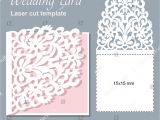Laser Cut Wedding Invitation Card Template Vector Vector Die Laser Cut Wedding Card Stock Vector 401550901