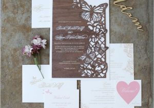Laser Cut Wedding Invitations Nyc Invitations More Photos Laser Cut Wood butterfly
