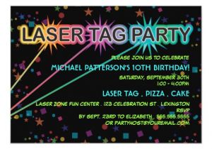 Laser Tag Birthday Invitation Template Laser Tag Birthday Party Invitation Zazzle