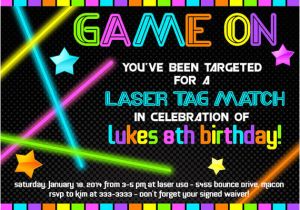 Laser Tag Birthday Party Invitation Template Free Laser Tag Birthday Party Invitations Bagvania