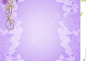 Lavender Wedding Invitation Blank Template Wedding Invitation Purple Roses Stock Illustration