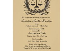 Law School Graduation Party Invitations Templates Justice Wreath Law School Graduation Invitation 5" X 7