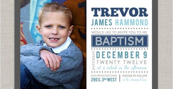 Lds Baptism Invites Lds Baptism Invitation Trevor
