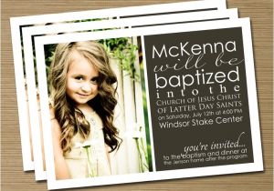 Lds Baptism Invites Print Your Own Boy Girl Lds Baptism Announcement