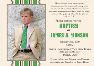 Lds Boy Baptism Invitations Lds Boy Baptism Invitations Stripes