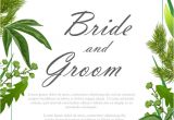 Leaves Wedding Invitation Template Wedding Invitation Template with Green Leaves and Fur