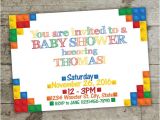 Lego Baby Shower Invitations Baby Shower Invitation Lego Invitation Lego by Julieprintables