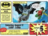 Lego Batman Party Invitations Free Printable Batman Invitations Lego Batman and Robin Invitation