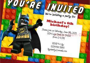 Lego Batman Party Invitations Free Printable Lego Birthday Invitation Lego Movie Lego Batman by
